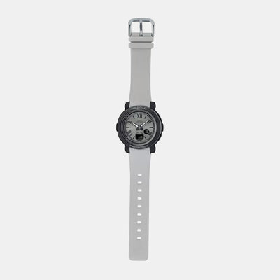 Baby-G Women Quartz Silver Dial Analog-Digital Resin Watch B220