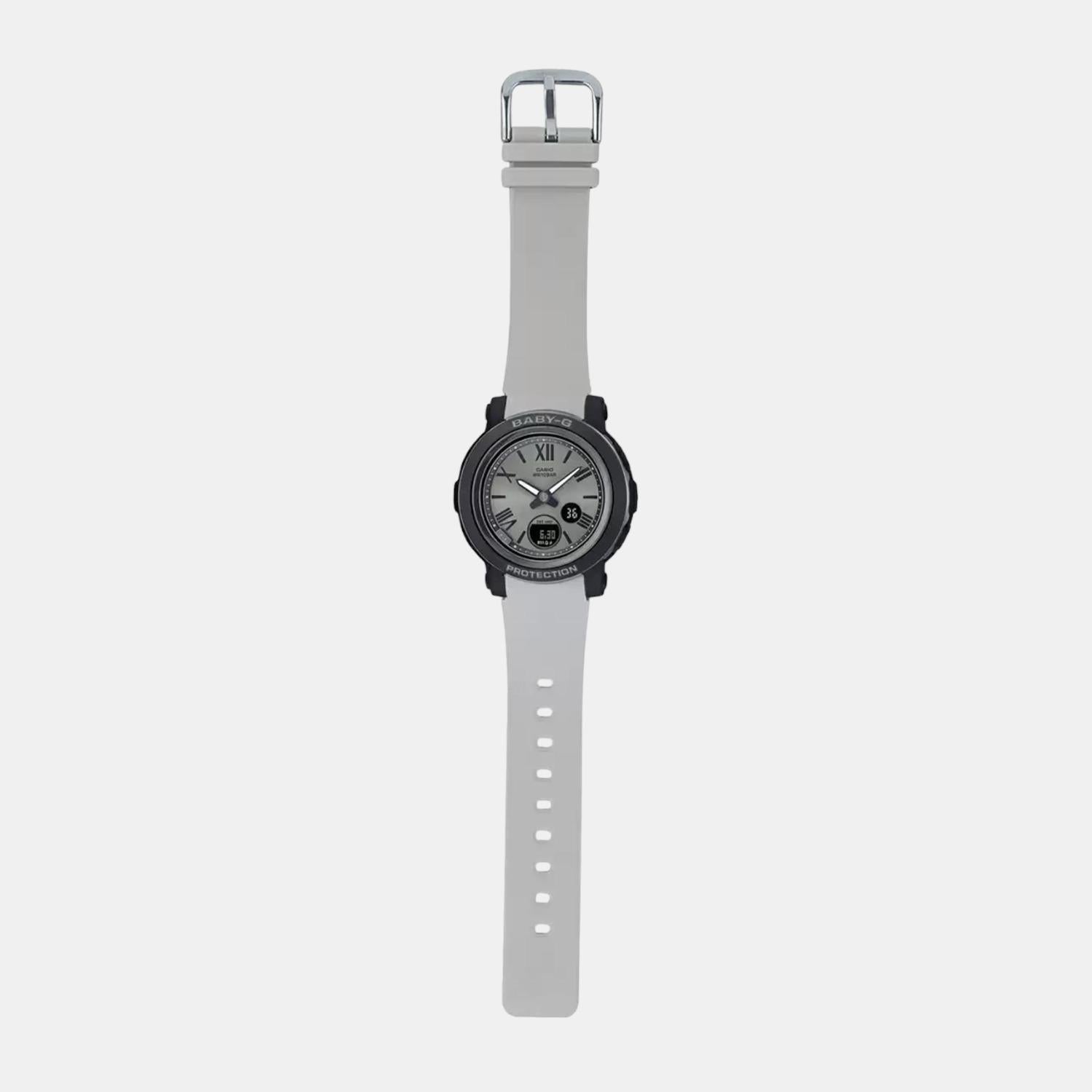 Baby-G Women Quartz Silver Dial Analog-Digital Resin Watch B220