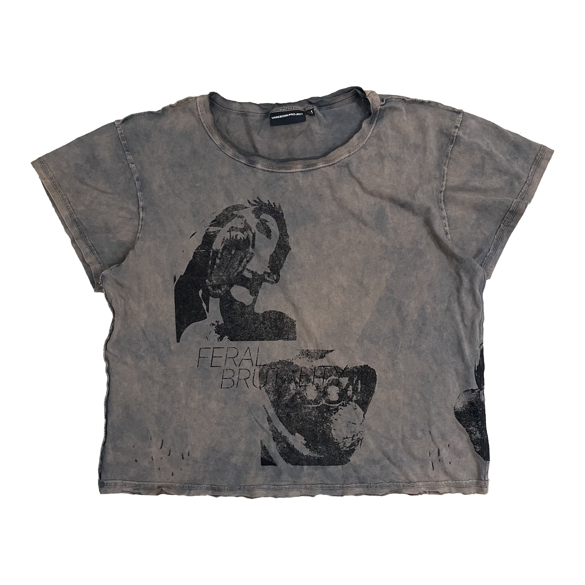FERAL BRUTALITY T-SHIRT (FADED GREY)