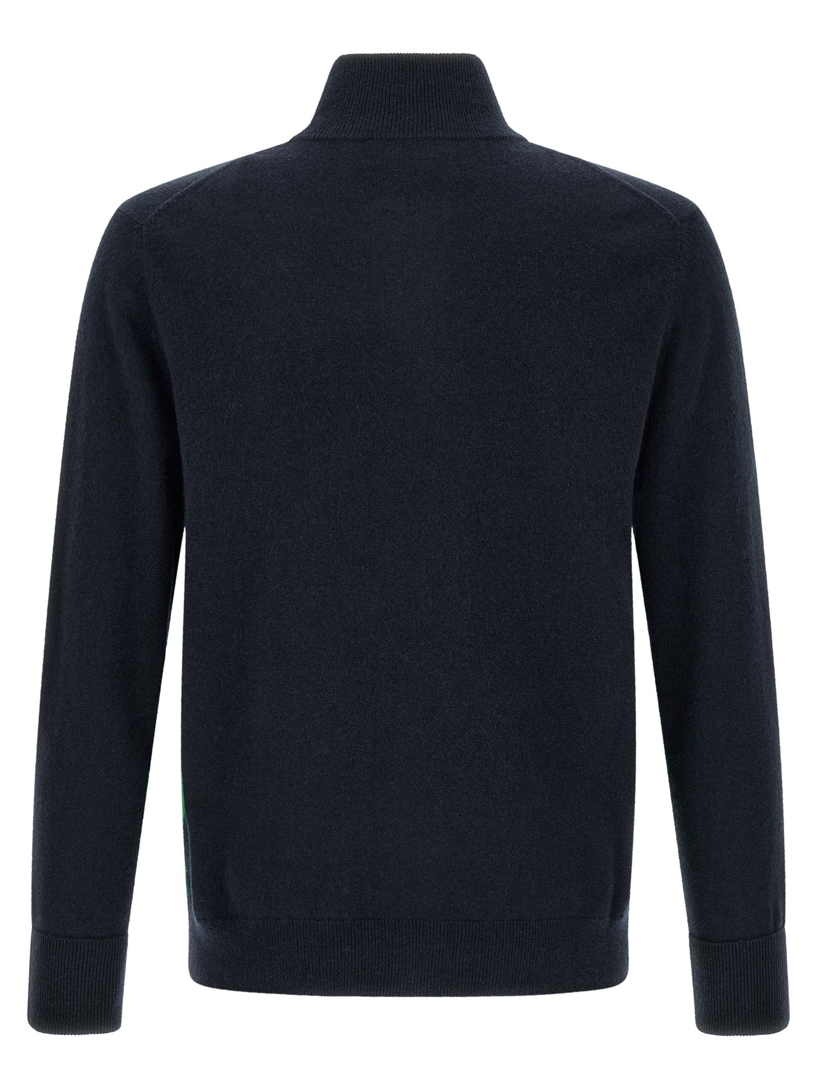 Ballantyne Classic Diamond Intarsia Zip Cardigan