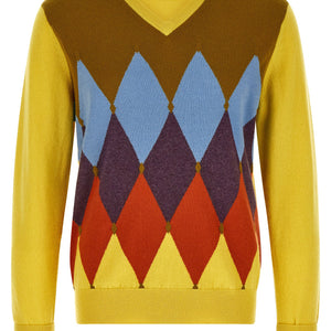 Ballantyne Classic Diamond Intarsia Sweater