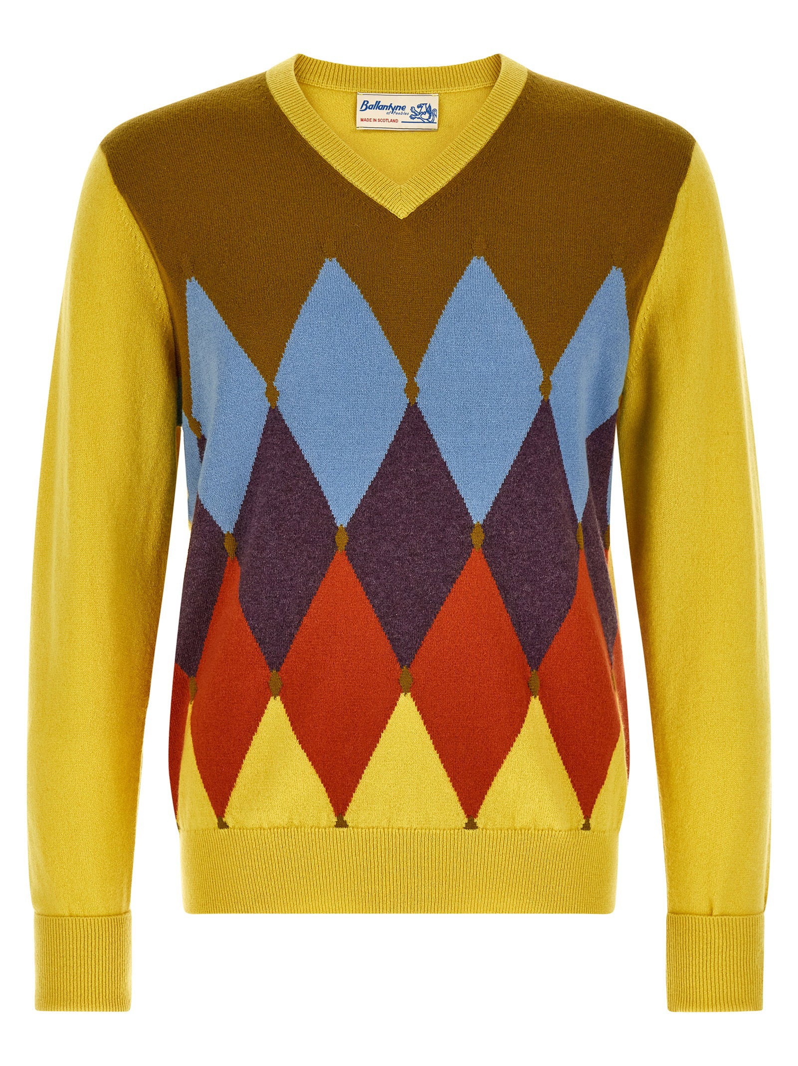 Ballantyne Classic Diamond Intarsia Sweater