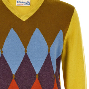 Ballantyne Classic Diamond Intarsia Sweater