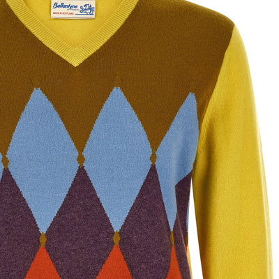 Ballantyne Classic Diamond Intarsia Sweater