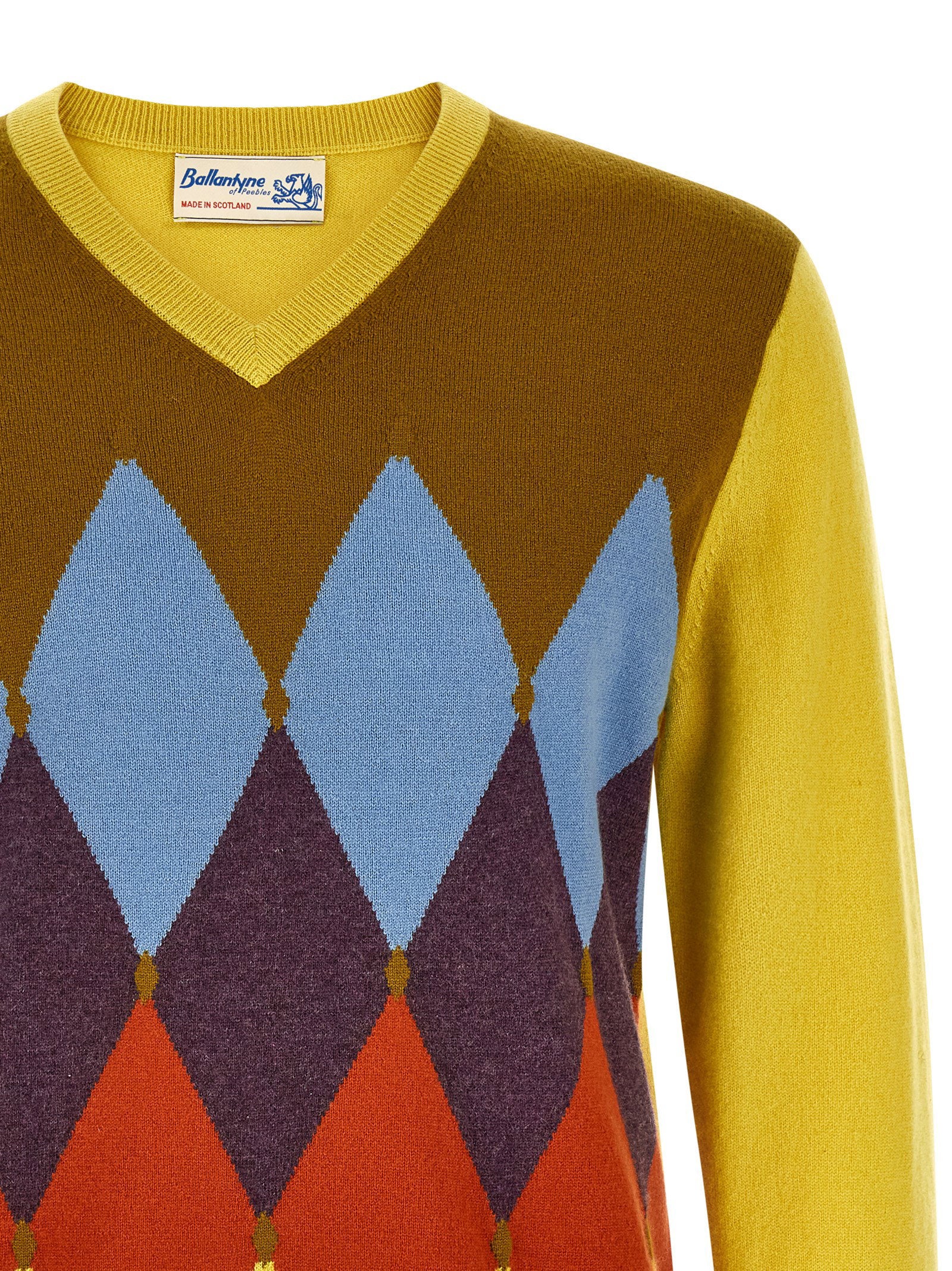 Ballantyne Classic Diamond Intarsia Sweater