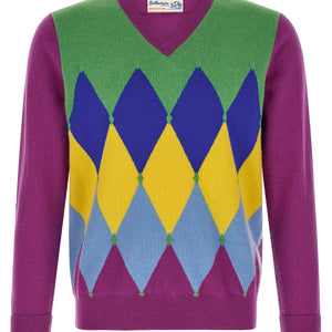 Ballantyne Classic Diamond Intarsia Sweater
