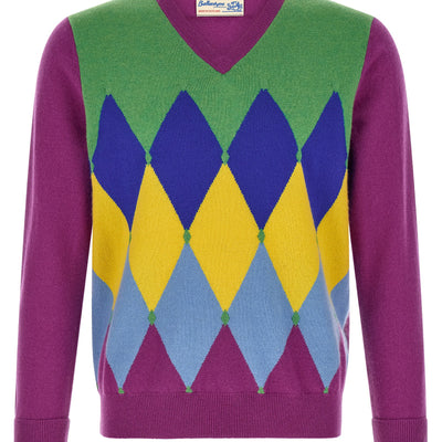 Ballantyne Classic Diamond Intarsia Sweater