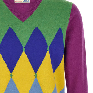 Ballantyne Classic Diamond Intarsia Sweater