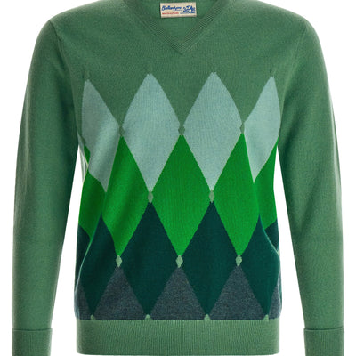 Ballantyne Classic Diamond Intarsia Sweater