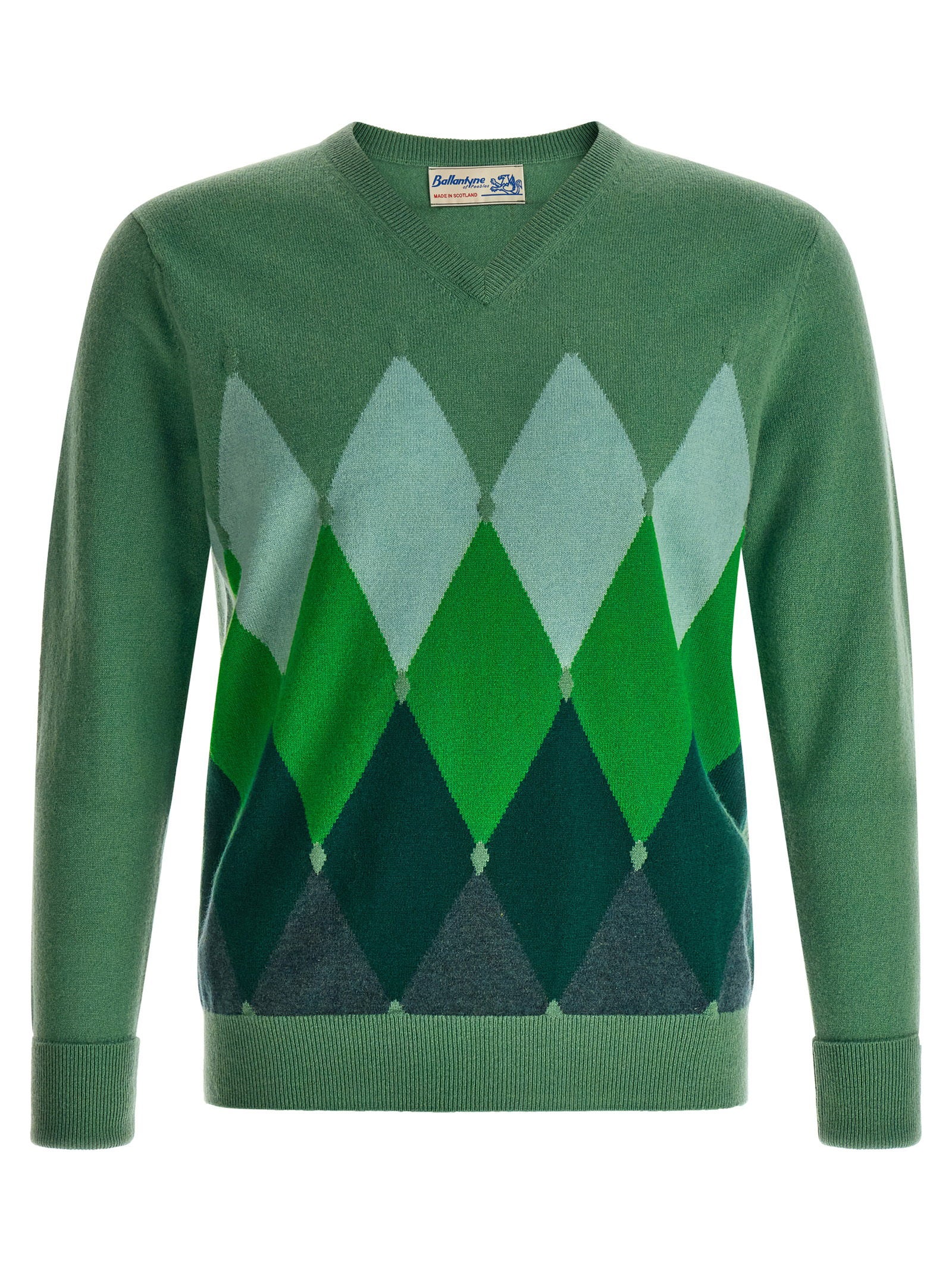 Ballantyne Classic Diamond Intarsia Sweater