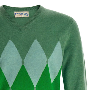Ballantyne Classic Diamond Intarsia Sweater