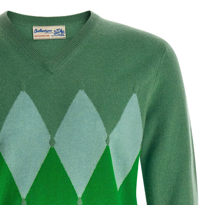 Ballantyne Classic Diamond Intarsia Sweater