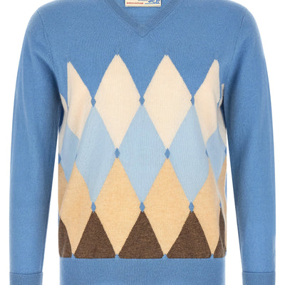 Ballantyne Classic Diamond Intarsia Sweater