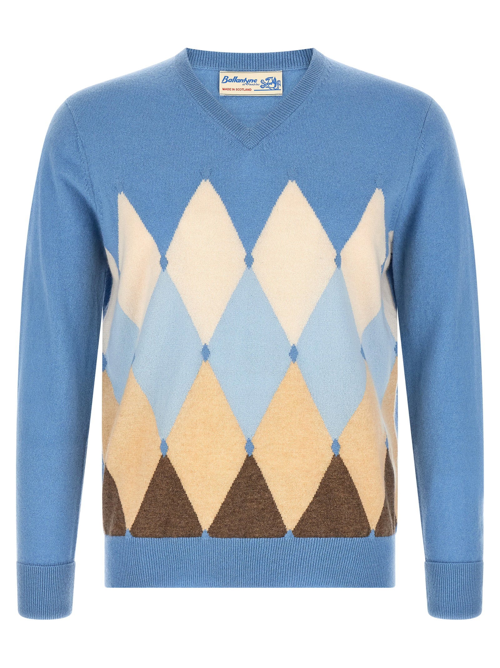 Ballantyne Classic Diamond Intarsia Sweater