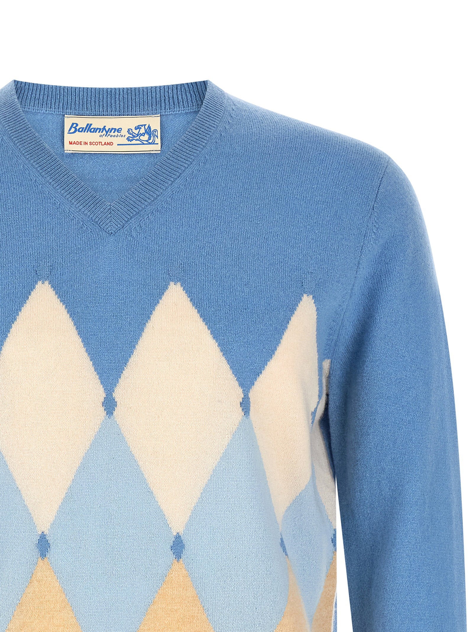 Ballantyne Classic Diamond Intarsia Sweater