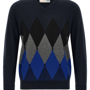 Ballantyne Classic Diamond Intarsia Sweater