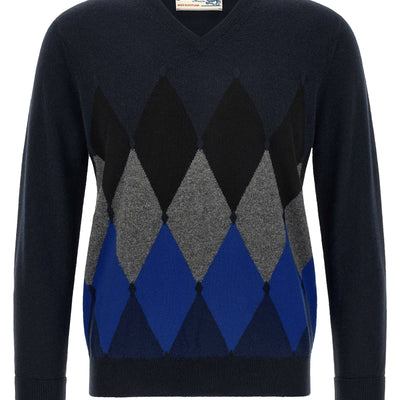 Ballantyne Classic Diamond Intarsia Sweater