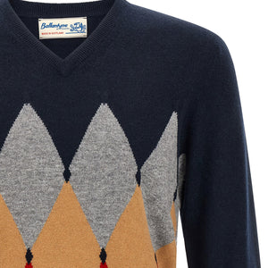 Ballantyne Classic Diamond Intarsia Sweater
