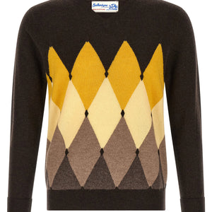 Ballantyne Classic Diamond Intarsia Sweater