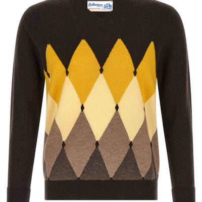 Ballantyne Classic Diamond Intarsia Sweater