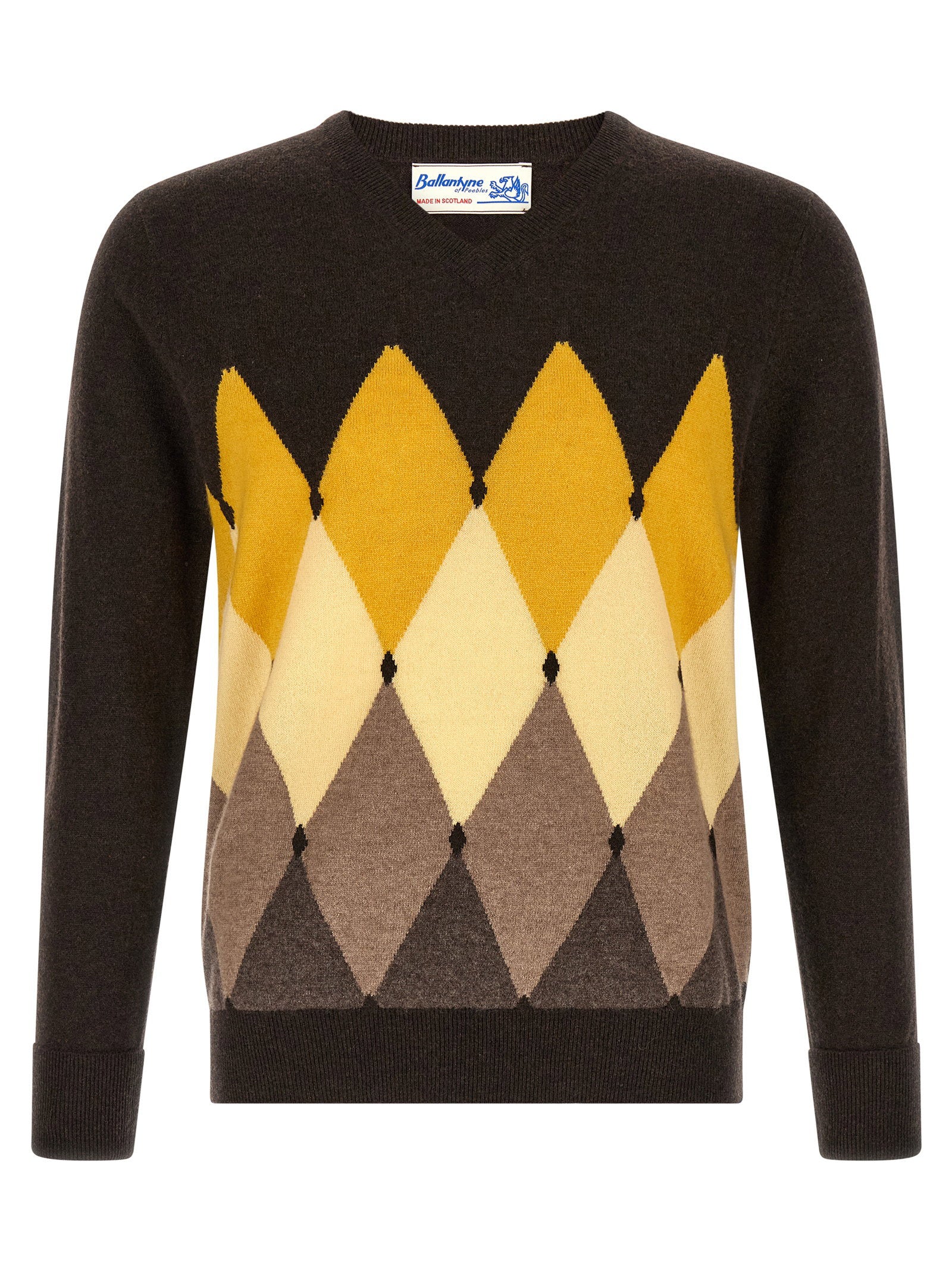Ballantyne Classic Diamond Intarsia Sweater