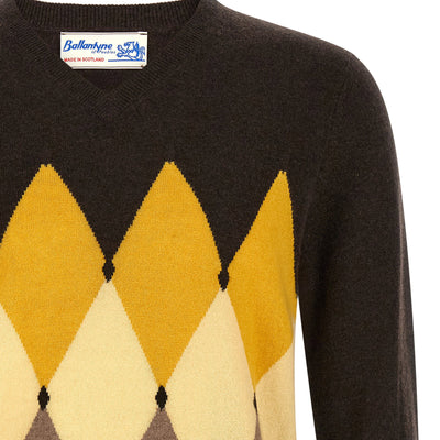 Ballantyne Classic Diamond Intarsia Sweater