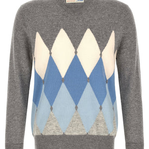 Ballantyne Classic Diamond Intarsia Sweater