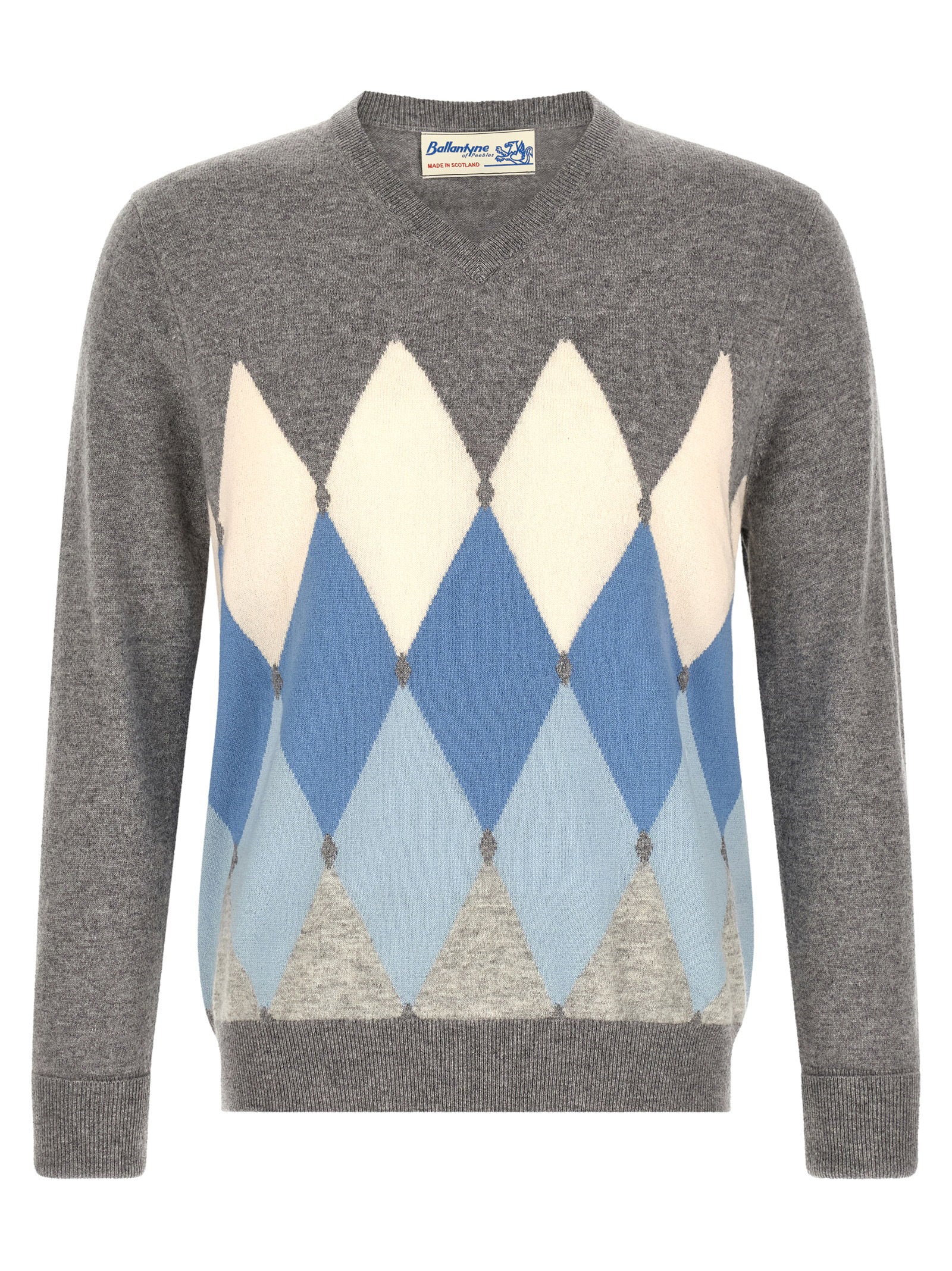 Ballantyne Classic Diamond Intarsia Sweater