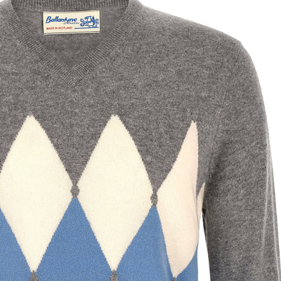 Ballantyne Classic Diamond Intarsia Sweater