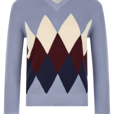 Ballantyne Argyle Pattern Sweater