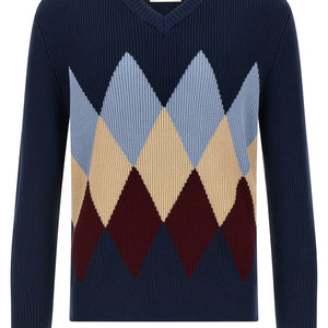 Ballantyne Argyle Pattern Sweater