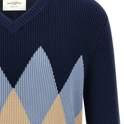 Ballantyne Argyle Pattern Sweater