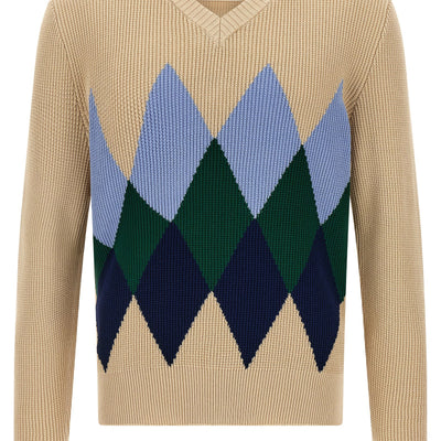 Ballantyne Argyle Pattern Sweater