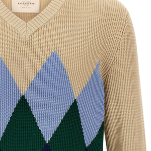 Ballantyne Argyle Pattern Sweater