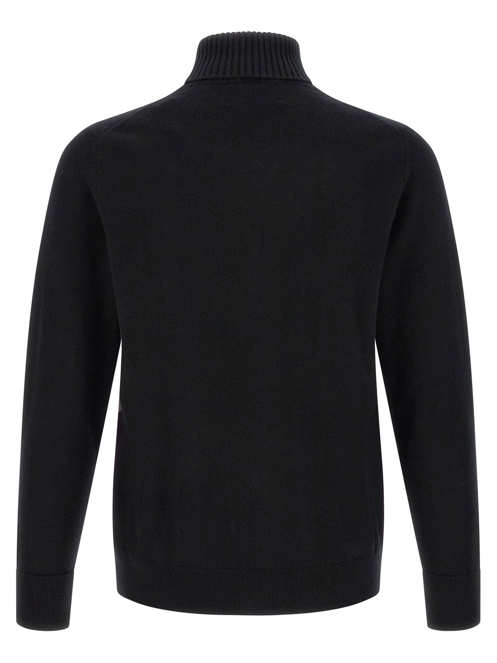 Ballantyne Classic Diamond Intarsia Turtleneck Sweater
