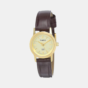 Classics Women Quartz Champagne Dial Analog Leather Watch B301