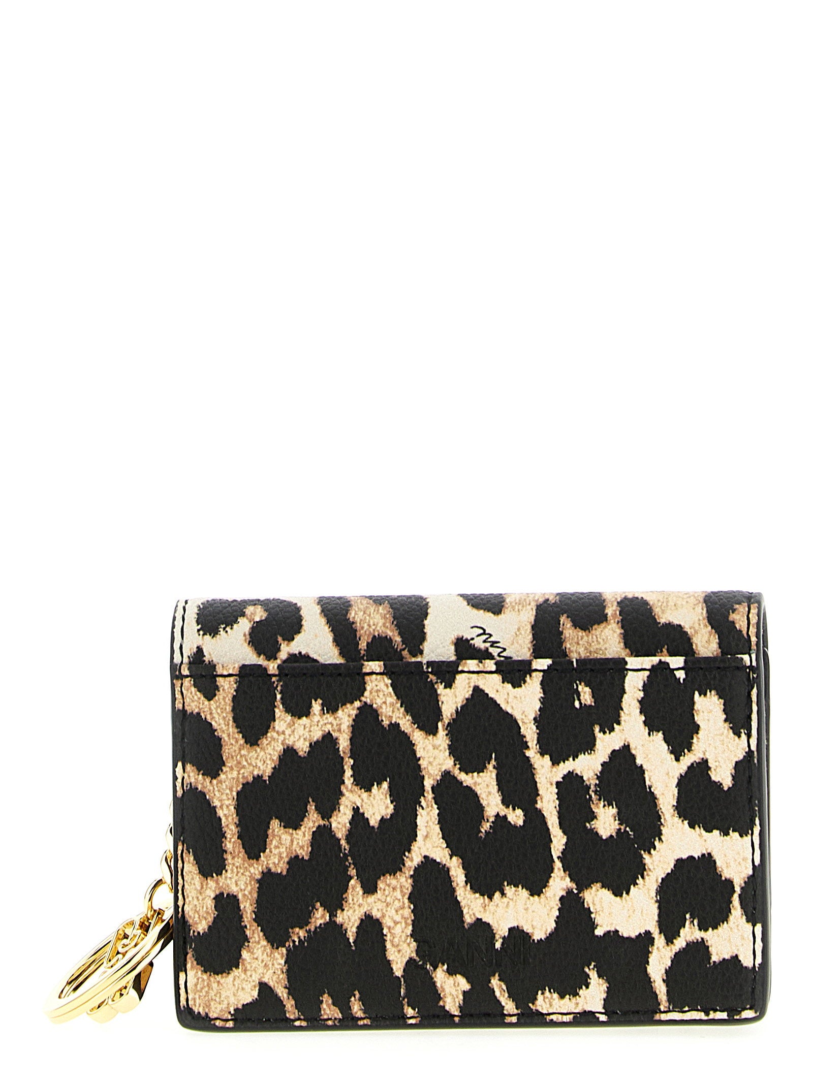 Ganni Leopard Print Card Holder