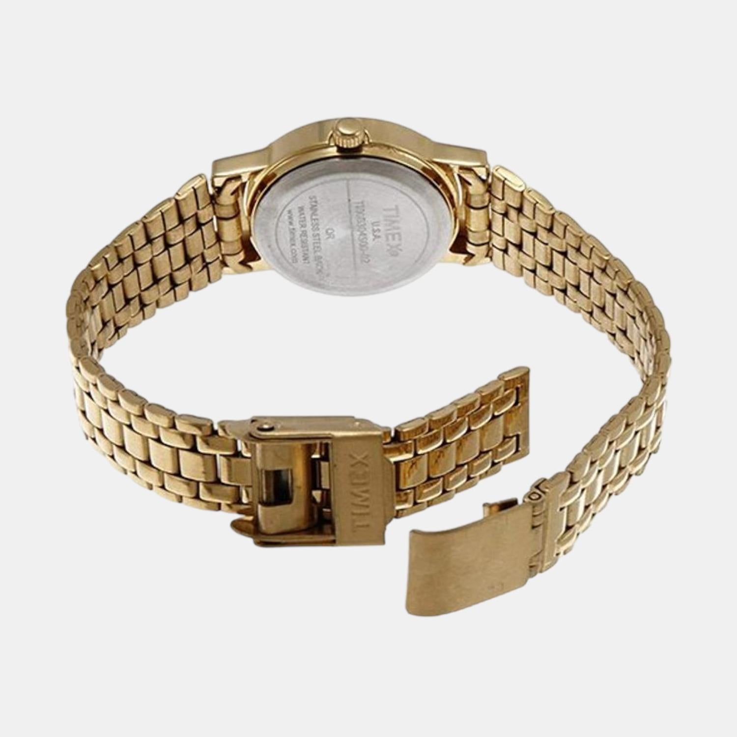 Classics Women Quartz Gold Dial Analog Stainless Steel Watch B304