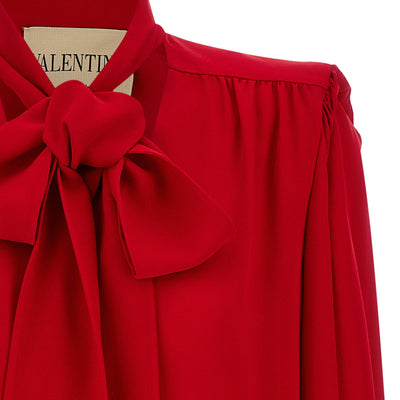 Valentino Garavani Silk Shirt With Bow