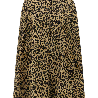 Valentino Garavani Cape In Animalier Cloth