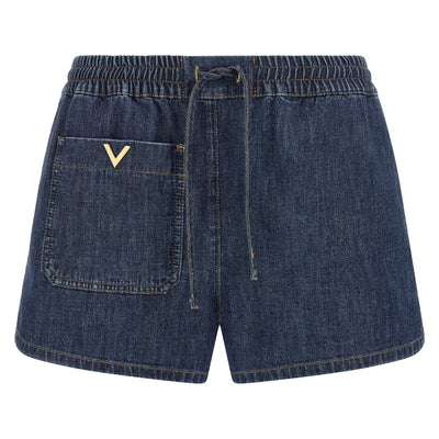 Valentino Garavani Chambray Denim Shorts