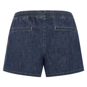 Valentino Garavani Chambray Denim Shorts