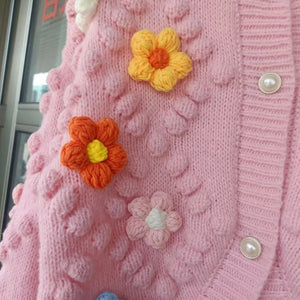 Lisido Statement Woolen Sweater with Flower Detail