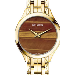 Balmain Flamea II Natural Stones Tiger's Eye Dial Women 34mm