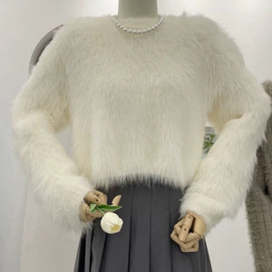 Harriet Mohair Fur Detailed Soft Sweater