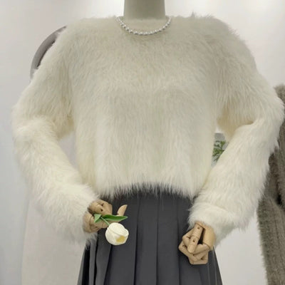 Harriet Mohair Fur Detailed Soft Sweater
