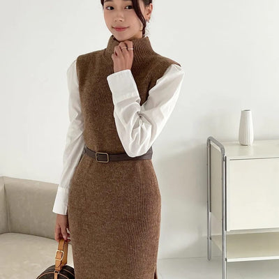 Rida Premium Winter Coord Set- Top with Dress and Belt