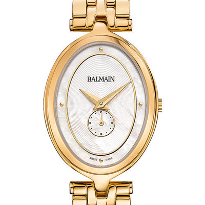 Balmain Haute Elegance Oval White Mother-Of-Pearl Dial Women 32mm