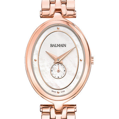 Balmain Haute Elegance Oval White Mother-Of-Pearl Dial Women 32mm