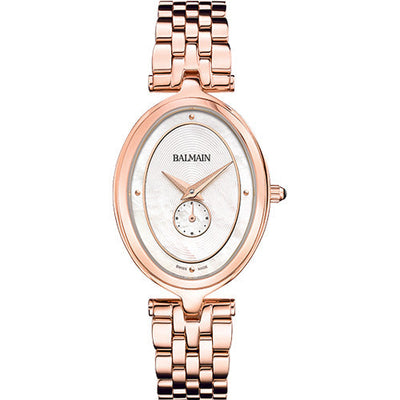 Balmain Haute Elegance Oval White Mother-Of-Pearl Dial Women 32mm